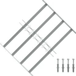 vidaXL Raambeveiliging verstelbaar met 4 dwarsstangen 500-650 mm