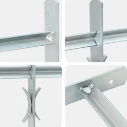 vidaXL Raambeveiliging verstelbaar met 4 dwarsstangen 500-650 mm