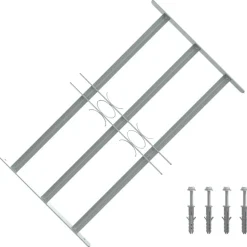 vidaXL Raambeveiliging verstelbaar met 3 dwarsstangen 500-650 mm