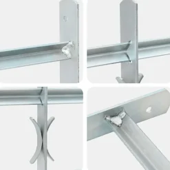 vidaXL Raambeveiliging verstelbaar met 3 dwarsstangen 500-650 mm