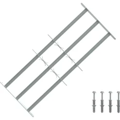 vidaXL Raambeveiliging verstelbaar met 3 dwarsstangen 700-1050 mm