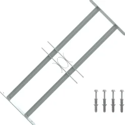 vidaXL Raambeveiliging verstelbaar met 2 dwarsstangen 500-650 mm