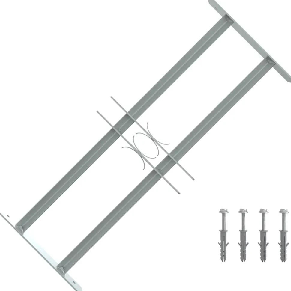 vidaXL Raambeveiliging verstelbaar met 2 dwarsstangen 500-650 mm