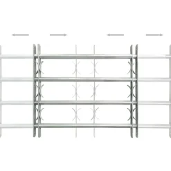 vidaXL Raambeveiligingen verstelbaar 2 st 1000-1500 mm