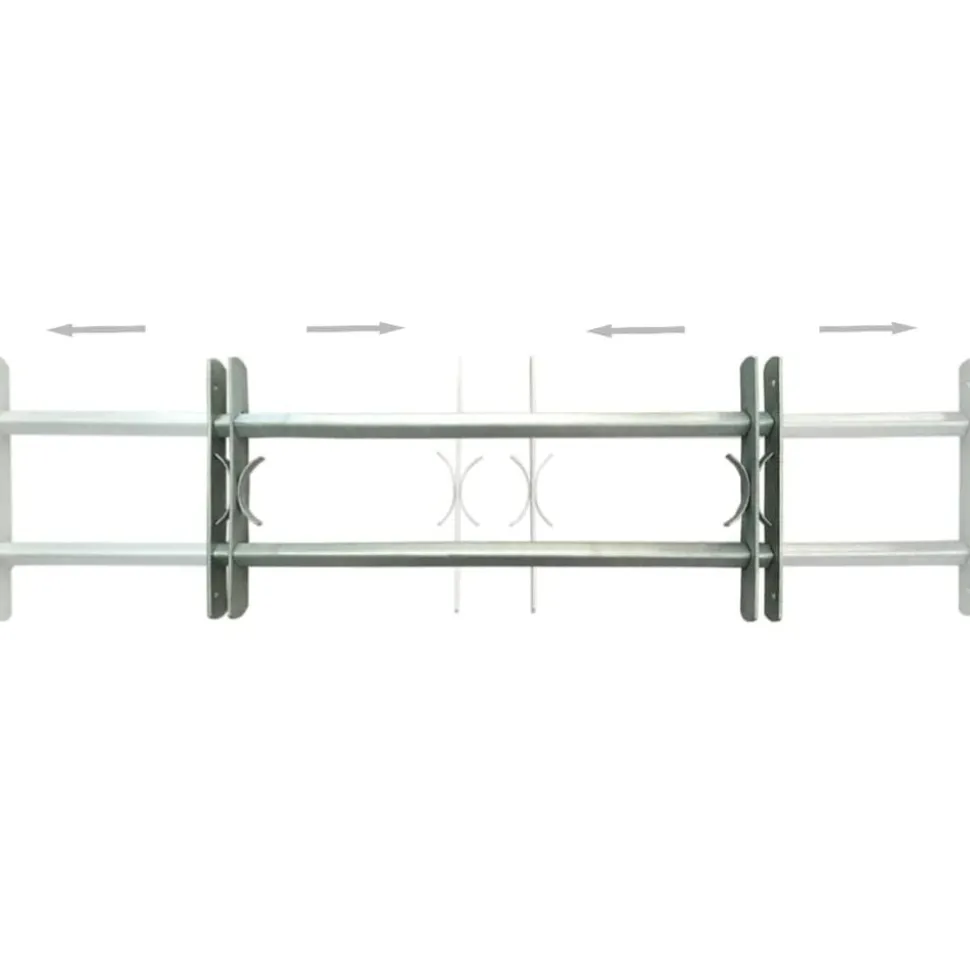 vidaXL Raambeveiligingen verstelbaar 2 st 700-1050 mm
