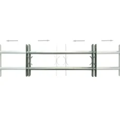 vidaXL Raambeveiligingen verstelbaar 2 st 1000-1500 mm