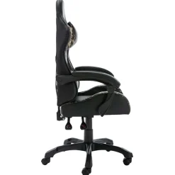 vidaXL Racestoel kunstleer zwart en camouflage