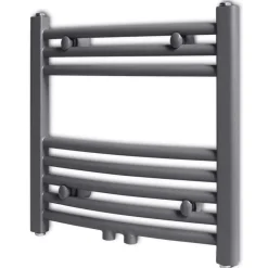 vidaXL Radiator / handdoekenrek gebogen 480x480 mm grijs