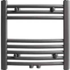 vidaXL Radiator / handdoekenrek gebogen 480x480 mm grijs