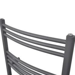 vidaXL Radiator / handdoekenrek gebogen 480x480 mm grijs