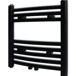 vidaXL Radiator / handdoekenrek gebogen 480x480 mm zwart