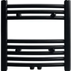 vidaXL Radiator / handdoekenrek gebogen 480x480 mm zwart