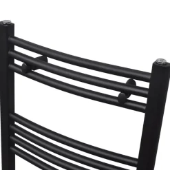 vidaXL Radiator / handdoekenrek gebogen 480x480 mm zwart