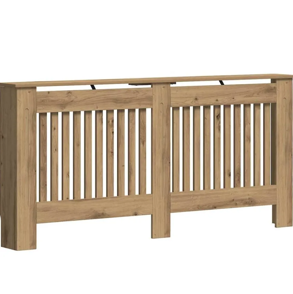vidaXL Radiatorafdekking Artisan Eiken 172 x 19 x 81,5 cm Bewerkt hout