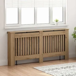 vidaXL Radiatorafdekking Artisan Eiken 172 x 19 x 81,5 cm Bewerkt hout