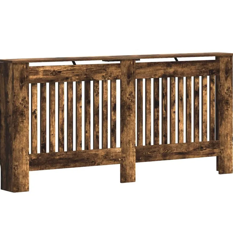 vidaXL Radiatorafdekking Gerookt eiken 172 x 19 x 81,5 cm Bewerkt hout