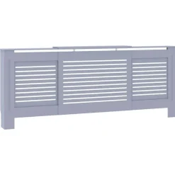 vidaXL Radiatorombouw 205 cm MDF grijs