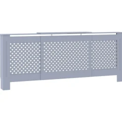 vidaXL Radiatorombouw 205 cm MDF grijs