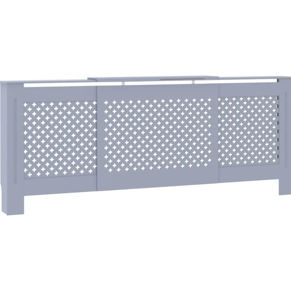 vidaXL Radiatorombouw 205 cm MDF grijs