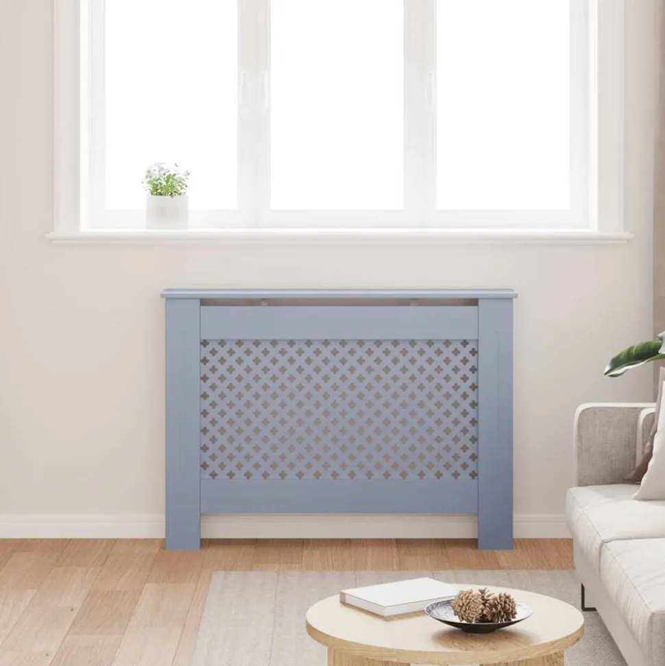 vidaXL Radiatorombouw 112x19x81,5 cm MDF antraciet