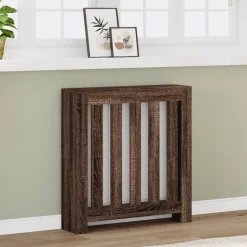 vidaXL Radiatorombouw 78x20x82 cm bewerkt hout bruin eikenkleurig