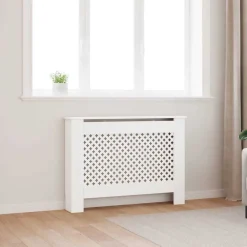vidaXL Radiatorombouw 112x19x81,5 cm MDF wit