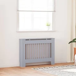 vidaXL Radiatorombouw 112x19x81,5 cm MDF grijs