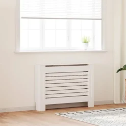 vidaXL Radiatorombouw 112x19x81,5 cm MDF wit