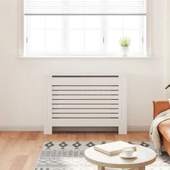 vidaXL Radiatorombouw 112x19x81,5 cm MDF wit