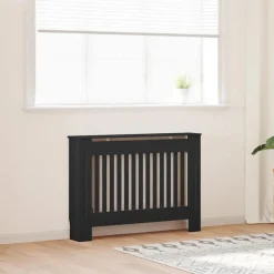 vidaXL Radiatorombouw 112x19x81,5 cm MDF zwart