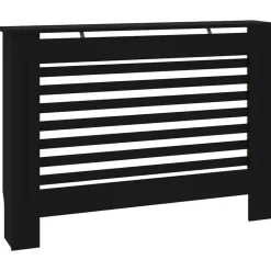 vidaXL Radiatorombouw 112x19x81,5 cm MDF zwart