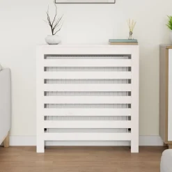 vidaXL Radiatorombouw 79,5x19x84 cm massief grenenhout wit