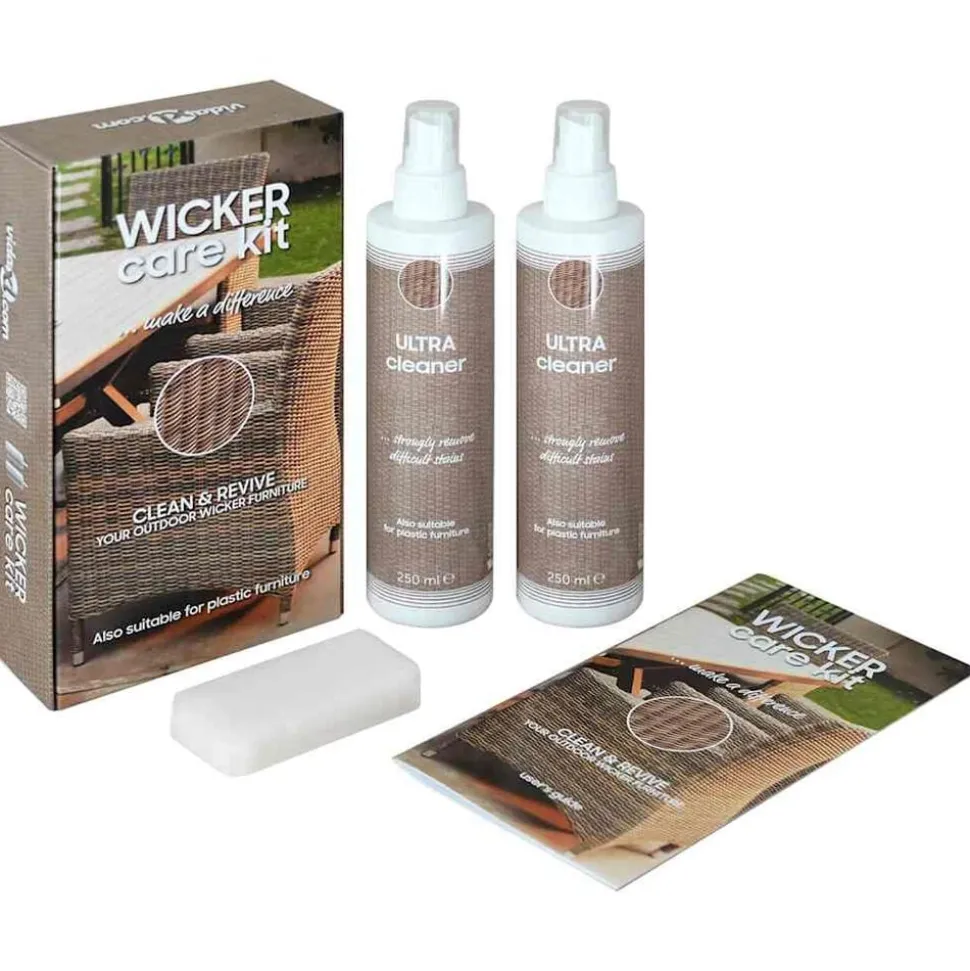 vidaXL Rattan-en-textileenonderhoudsset voor tuinmeubelen 2x250 ml