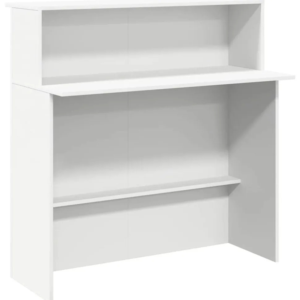 vidaXL Receptiebalie wit 100x50x103,5 cm bewerkt hout