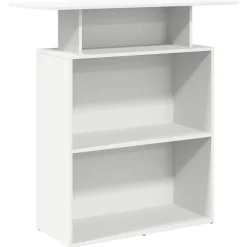 vidaXL Receptiebalie Wit 100x40x104 cm Bewerkt Hout