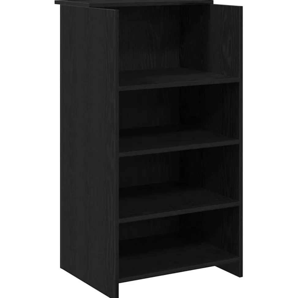vidaXL Receptiebalie 55x50x103,5 cm bewerkt hout zwart