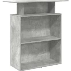 vidaXL Receptiebalie 100x40x104 cm bewerkt hout betongrijs