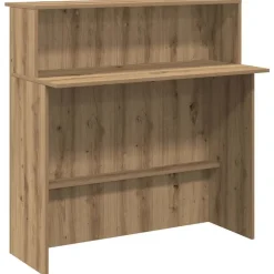 vidaXL Receptiebalie 100x50x103,5cm bewerkt hout artisanaal eikenkleur