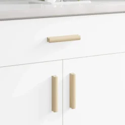 vidaXL Rechthoekige Handgreep 2 pcs Natuurlijke Houtkleur