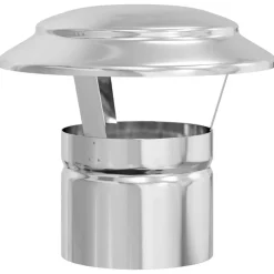 vidaXL Regenbescherming voor Schoorsteen Zilver 20 x 20 x 18 cm