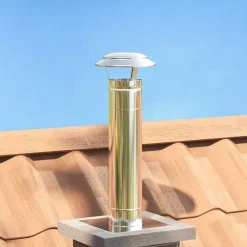 vidaXL Regenbescherming voor Schoorsteen Zilver 20 x 20 x 18 cm