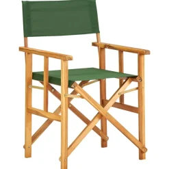 vidaXL Regisseursstoelen 2 st massief acaciahout groen