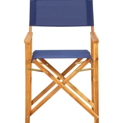 vidaXL Regisseursstoelen 2 st massief acaciahout blauw
