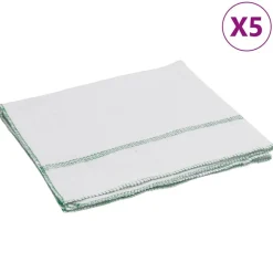 vidaXL Reinigingsdoeken 5 st gestreept 50x60 cm wit en groen
