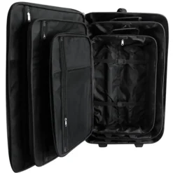 vidaXL Reisbagage set zwart 5-delig
