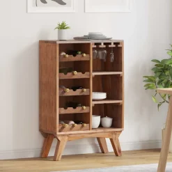 vidaXL Rek Bruin 60 x 30 x 90 cm Massief Gerecycled Hout