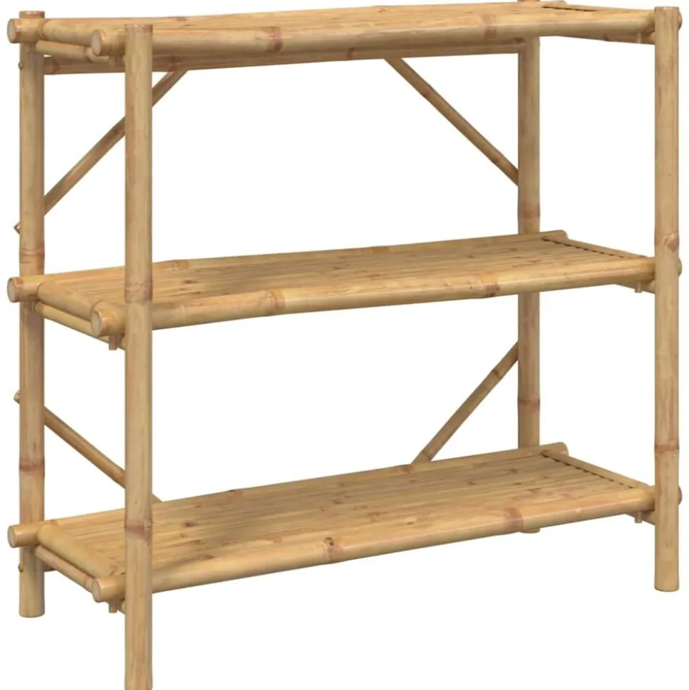 vidaXL Rek 3-laags 100x40x90 cm bamboe