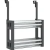 VidaXL Rek voor onder de gootsteen 34x12x26 cm aluminium