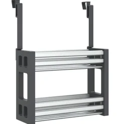 VidaXL Rek voor onder de gootsteen 34x12x26 cm aluminium