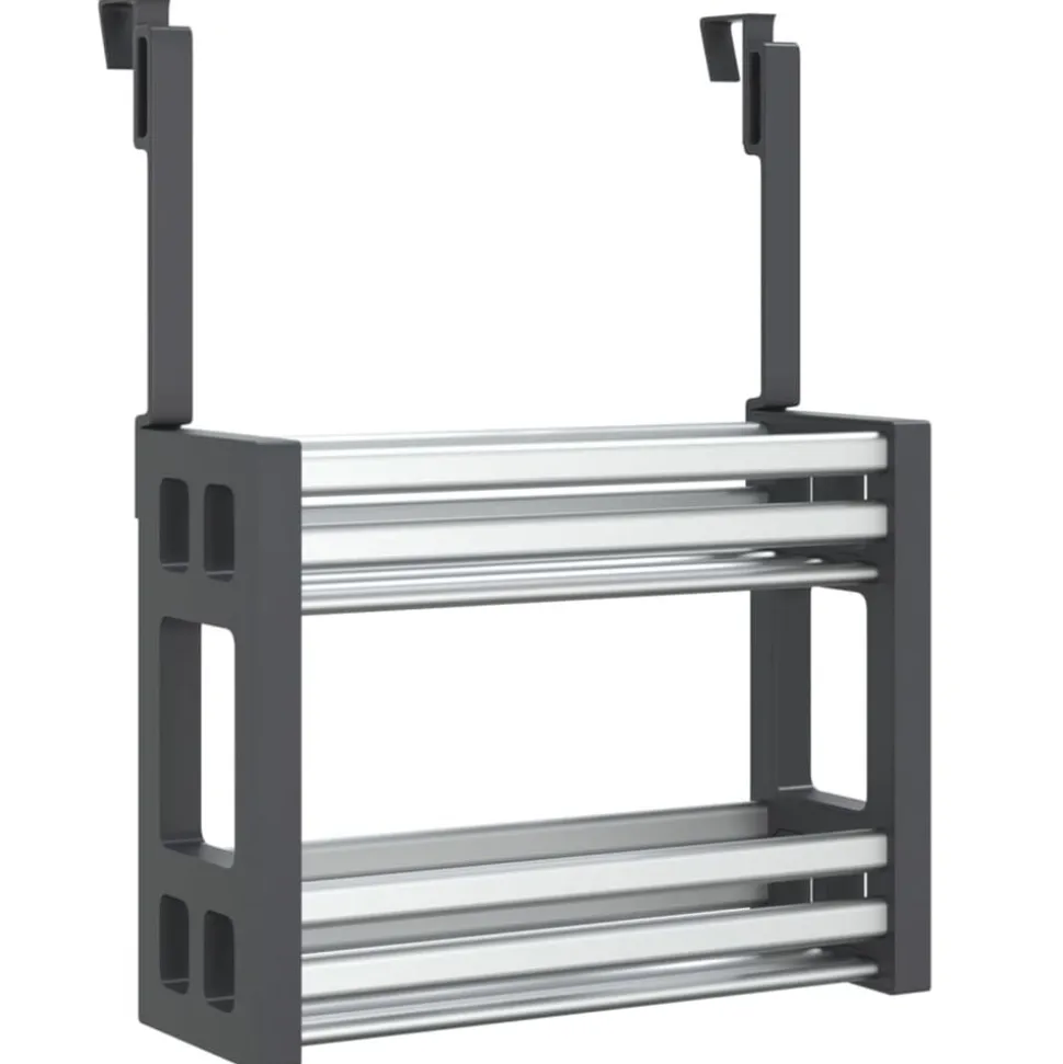VidaXL Rek voor onder de gootsteen 34x12x26 cm aluminium